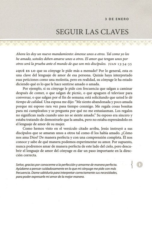 Devocional en un año: Los lenguajes del amor.