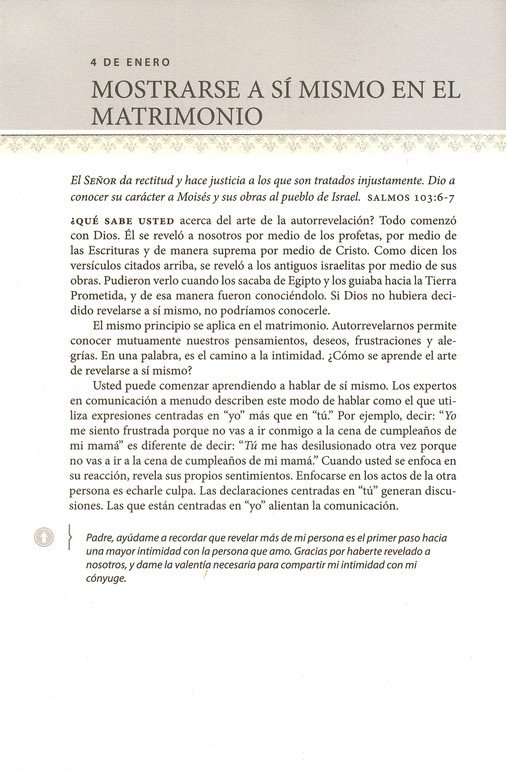 Devocional en un año: Los lenguajes del amor.