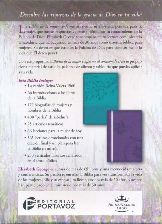 Biblia de la Mujer conforme al corazón de Dios (Aqua)