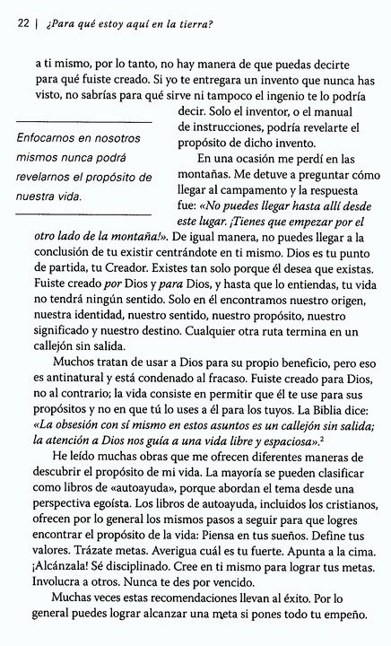 Una vida con proposito: ¿Para que estoy aqui en la tierra?