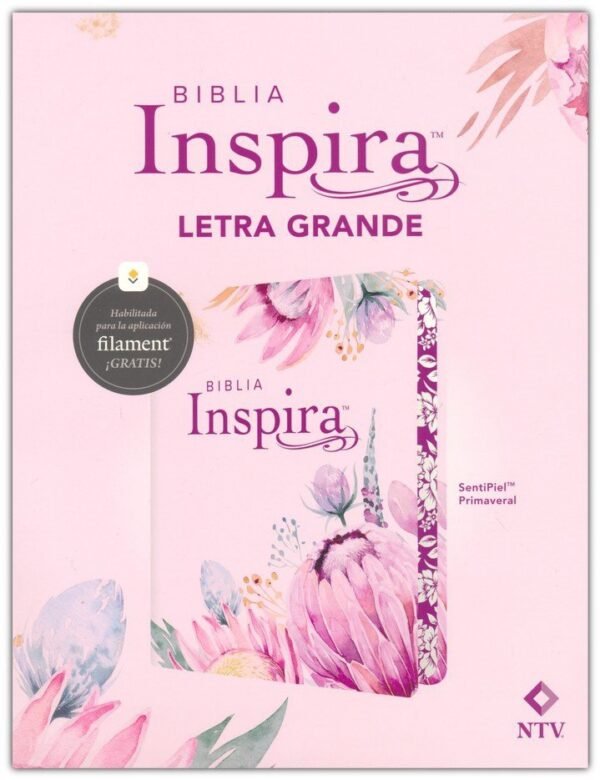 Biblia Inspira NTV, letra grande con Filament, SentiPiel, Primaveral