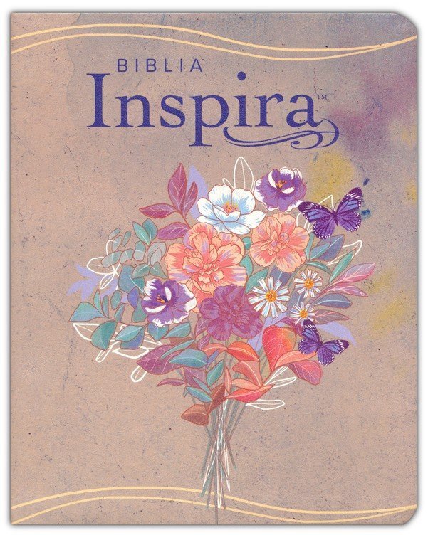 Biblia Inspira NTV con Filament, SentiPiel, Acuarela rosa