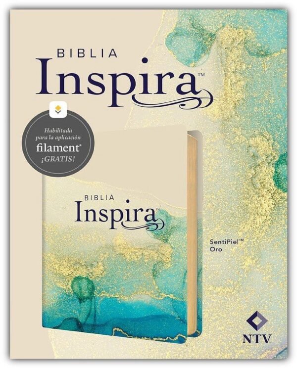 Biblia Inspira NTV con Filament, SentiPiel, Oro