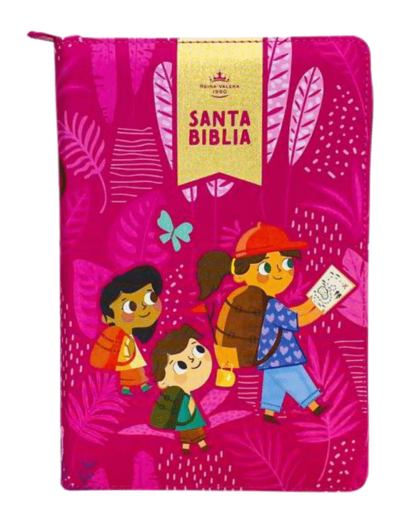 Biblia Interactiva para niñas letra grande (Rosa con Zipper)