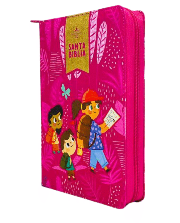 Biblia Interactiva para niñas letra grande (Rosa con Zipper)