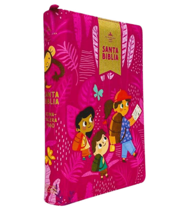 Biblia Interactiva para niñas letra grande (Rosa con Zipper)
