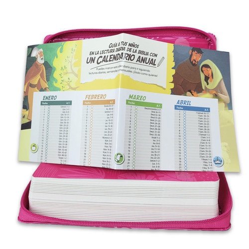 Biblia Interactiva para niñas letra grande (Rosa con Zipper)