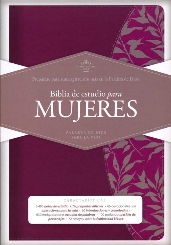 Biblia de Estudio para Mujeres simil piel vino