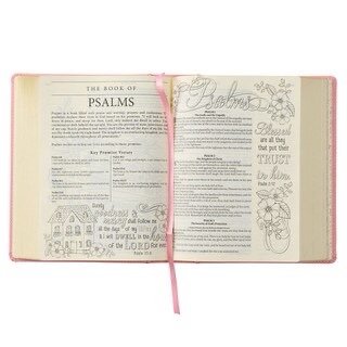 img_7012 Pink Hardcover Faux Leather KJV My Promise Bible
