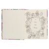 Rose-pink Floral Faux Leather Hardcover KJV My Creative Bible with Elastic Closure