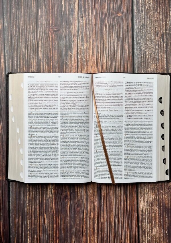 Biblia de Estudio Patrística  Marrón con Indíce