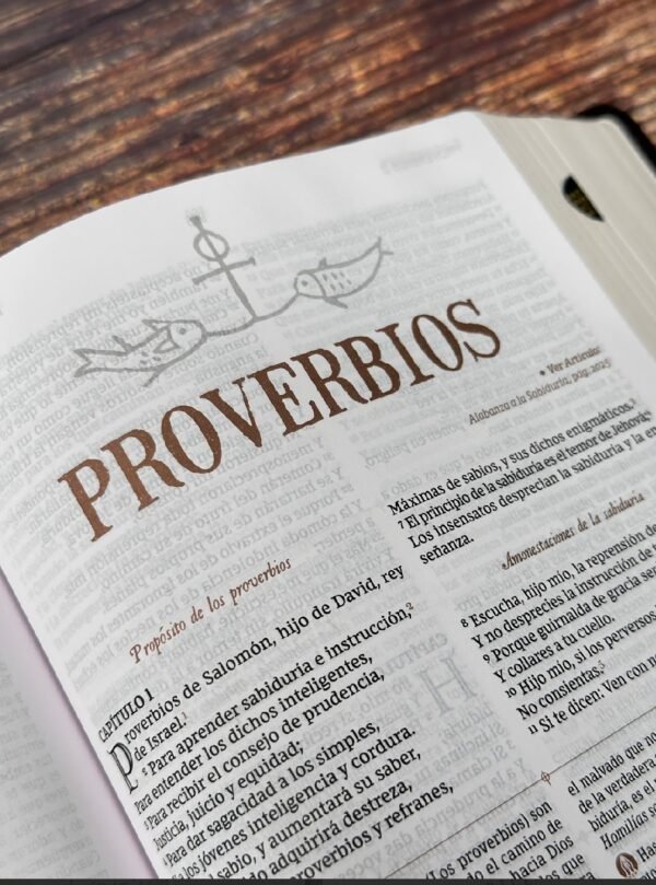 Biblia de Estudio Patrística  Marrón con Indíce