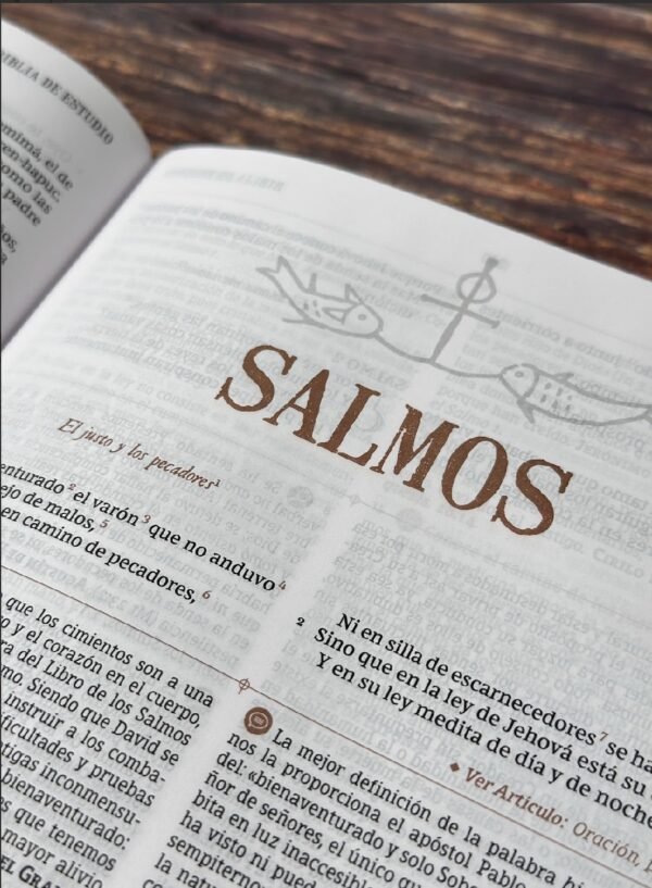 Biblia de Estudio Patrística  Marrón con Indíce