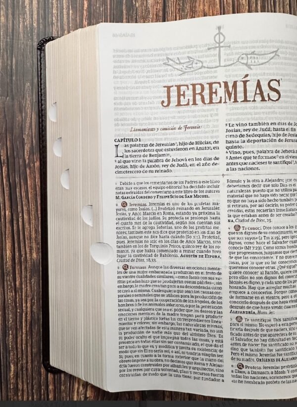 Biblia de Estudio Patrística  Marrón con Indíce