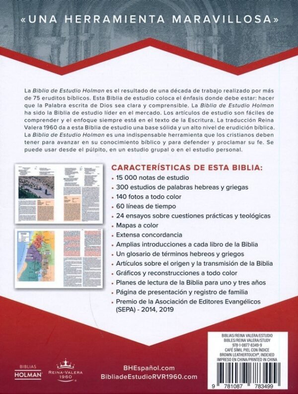 img_7209 Biblia de Estudio Holman Piel Marrón Índice
