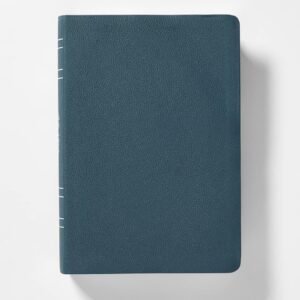 NBLA Biblia de Estudio MacArthur, Piel Genuina, Azul pizarra