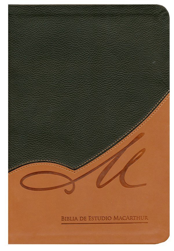 Biblia de Estudio MacArthur Piel Negra/ Marrón Índice