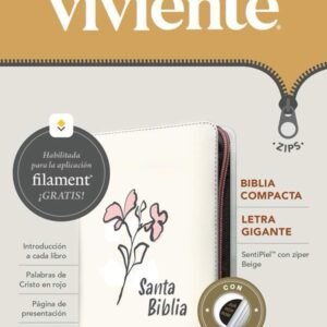 Biblia compacta NTV, letra gigante de zíper, índice con Filament