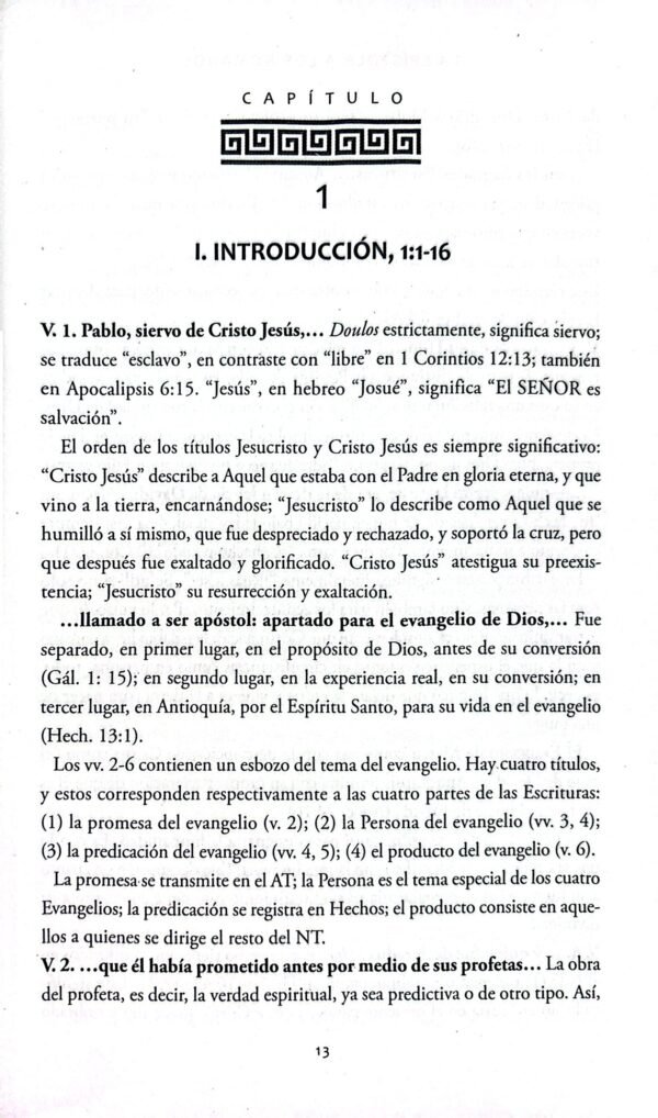 La Epístola a los Romanos. W.E. Vine