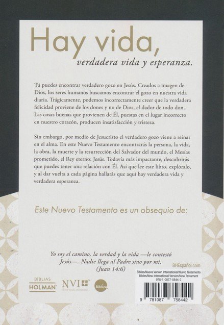 Nuevo Testamento Hay Vida en Jesús NVI