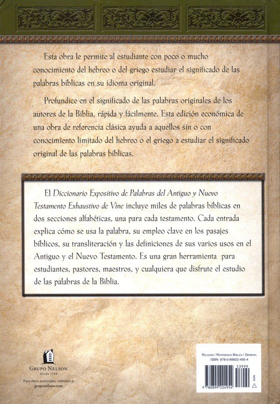 Diccionario Expositivo de Palabras del AT y NT Vine