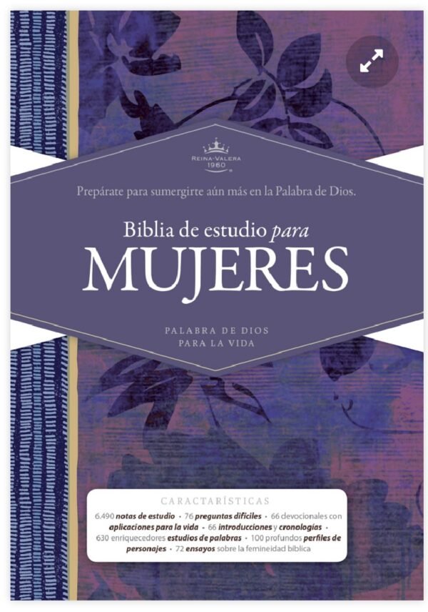 Biblia de Estudio para Mujeres Tela Impresa, Azul Floreado con Índice