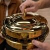 Communion Tray Cover, Brass/ Tapa Dorada para Bandeja de Comunión