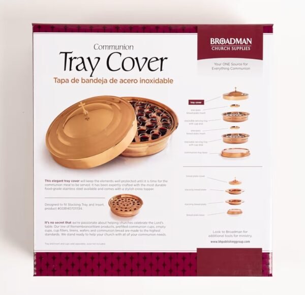 Communion Tray Cover, Brass/ Tapa Dorada para Bandeja de Comunión