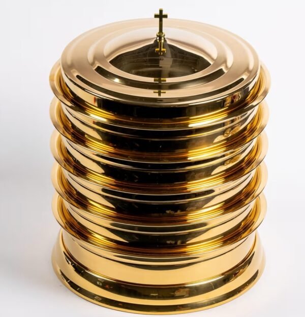 Communion Tray Cover, Brass/ Tapa Dorada para Bandeja de Comunión