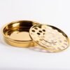 Communion Tray & Disk, Brass, Holds 40 Cups/ Bandeja para Santa Cena Dorada