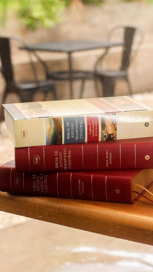 Biblia de Estudio de Transfondo Cultural (Rojo Vino con Índice)