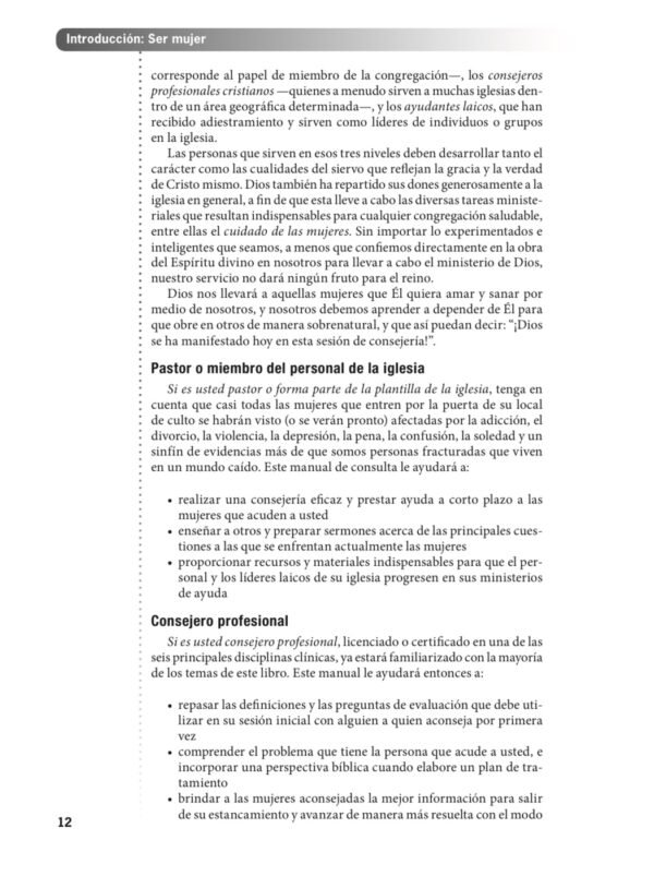 Consejería Bíblica Tomo 4: Manual de consulta sobre mujeres
