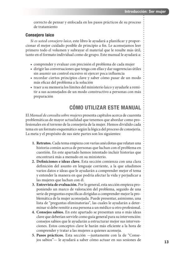 Consejería Bíblica Tomo 4: Manual de consulta sobre mujeres