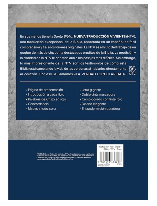 img_9167 Santa Biblia NTV, Edición clásica, letra gigante (SentiPiel, Azul, Índice, Letra Roja)