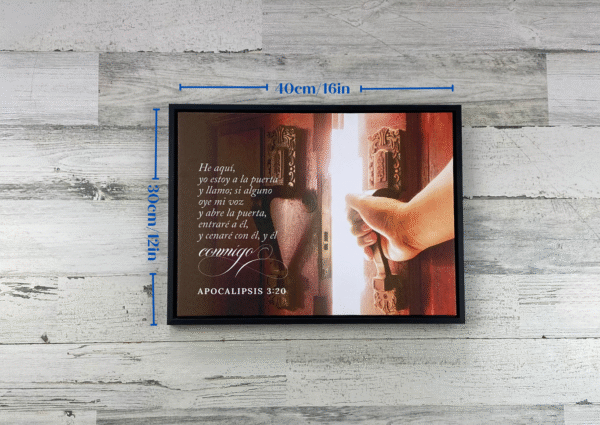 Cuadro enmarcado: He aquí Yo estoy a la puerta (Apocalipsis 3:20)