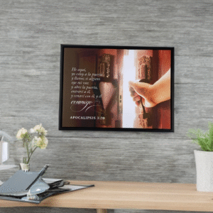 Cuadro enmarcado: He aquí Yo estoy a la puerta (Apocalipsis 3:20)