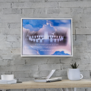 Cuadro enmarcado: Y vi un trono colocado en el cielo. (Apocalipsis 4:2)