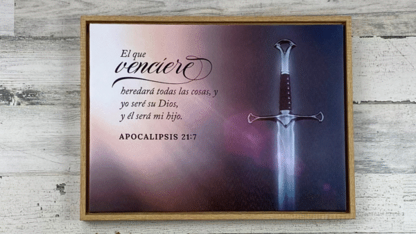 Cuadro enmarcado: El que Vincere heredara todas las cosas. (Apocalipsis 21:7)
