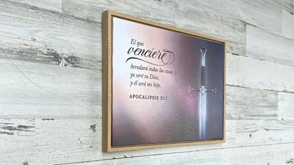 Cuadro enmarcado: El que Vincere heredara todas las cosas. (Apocalipsis 21:7)