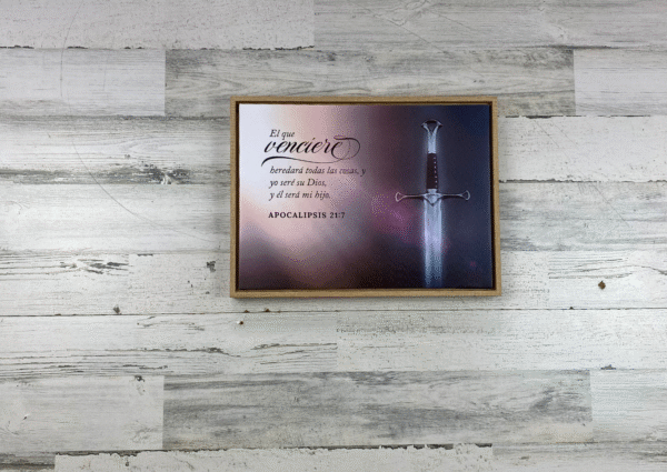 Cuadro enmarcado: El que Vincere heredara todas las cosas. (Apocalipsis 21:7)