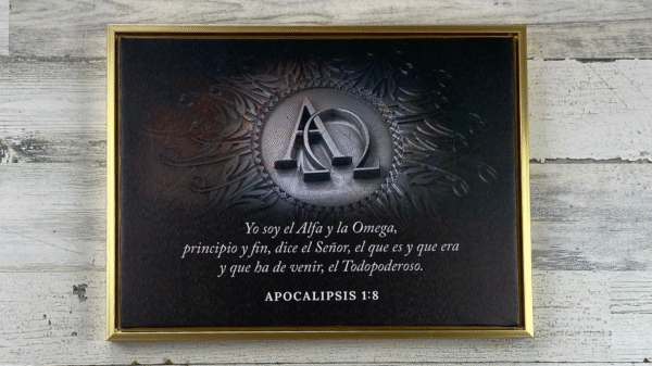 Cuadro enmarcado: Yo soy el Alpha y la Omega. (Apocalipsis 1:8)