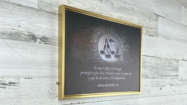 Cuadro enmarcado: Yo soy el Alpha y la Omega. (Apocalipsis 1:8)
