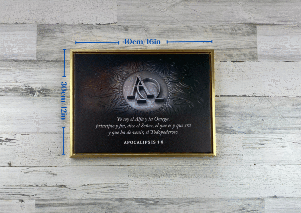 Cuadro enmarcado: Yo soy el Alpha y la Omega. (Apocalipsis 1:8)