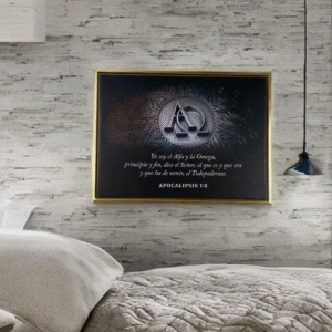 Cuadro enmarcado: Yo soy el Alpha y la Omega. (Apocalipsis 1:8)