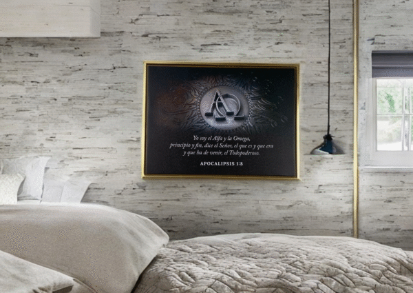 Cuadro enmarcado: Yo soy el Alpha y la Omega. (Apocalipsis 1:8)
