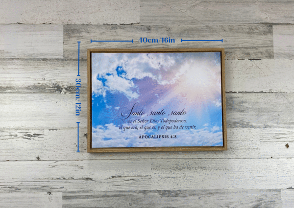 Cuadro enmarcado: Santo, Santo, Santo. (Apocalipsis 4:8)