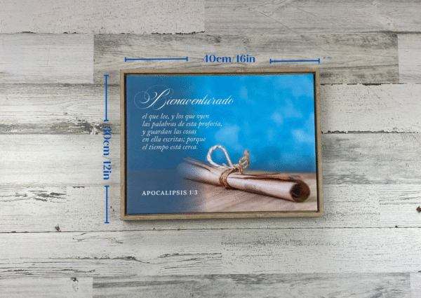 Cuadro enmarcado: Bienaventurado. (Apocalipsis 1:3)