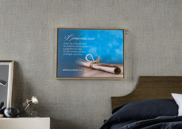 Cuadro enmarcado: Bienaventurado. (Apocalipsis 1:3)