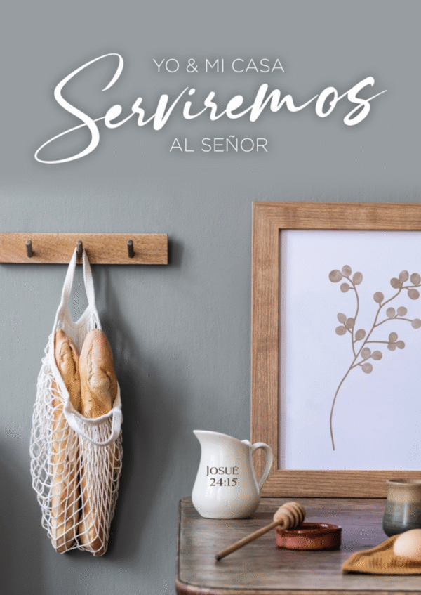 Cuadro Canvas Mi Casa y Yo. (Josué 24:15)/ Pan