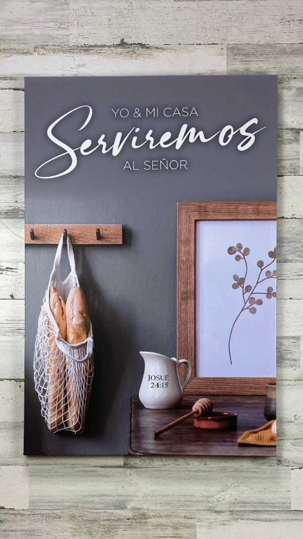 Cuadro Canvas Mi Casa y Yo. (Josué 24:15)/ Pan